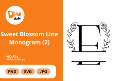Simple Blossom Line Monogram Product Image 1
