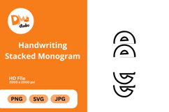 Handwriting Stacked Monogram Product Image 1
