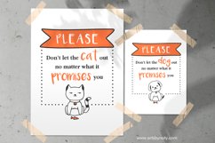 SVG Don't let the cat out. Don't let the dog out. Product Image 4