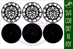 Green man Face clock wall clock laser cut file Product Image 5