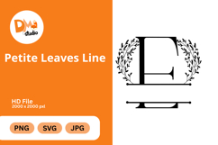 Petite Leaves Line Monogram Product Image 1