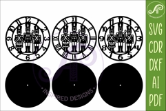 Toy Soldier Clock SVG Designs Christmas Nutcracker Clocks Product Image 5
