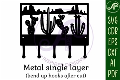 Cactus desert Key holder designs for wood and metal cutting Product Image 5