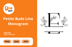Petite Buds Line Monogram Product Image 1