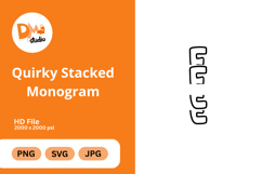 Quirky Stacked Monogram Product Image 1