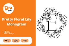 Pretty Floral Lily Monogram Product Image 1