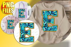E Doodle Letter Style PNG Playful Christmas Design! Product Image 1