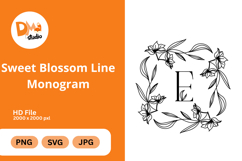Sweet Blossom Line Monogram Product Image 1