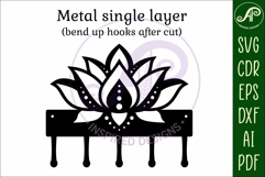 Lotus Flower Key holder designs for wood and metal Product Image 5