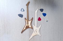 Electric Guitar Pick Holders, Mediator holder laser cut Product Image 11