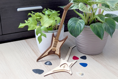 Electric Guitar Pick Holders, Mediator holder laser cut Product Image 9