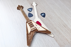 Electric Guitar Pick Holders, Mediator holder laser cut Product Image 12