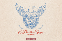 E Pluribus Unum Eagle SVG - America 250th Anniversary PNG Product Image 1