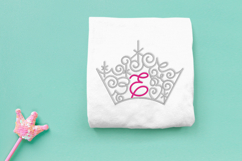 Ornate Magical Tiara with Letter E Embroidery