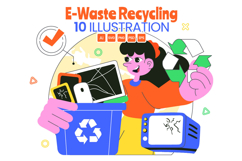 10 E-Waste Recycling Center Illustration Product Image 1