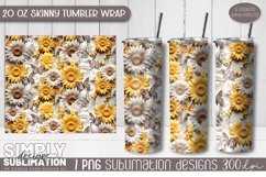3D Seamless Sublimation Skinny Tumbler Wrap| 20oz | Png Product Image 1