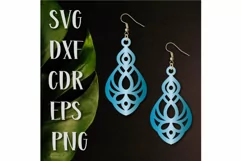 Lace Earrings SVG, Earrings Laser cut, Jewelry Gift Svg. Product Image 1