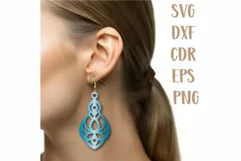 Lace Earrings SVG, Earrings Laser cut, Jewelry Gift Svg. Product Image 2