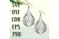 Teardrop Earrings SVG, Laser cut earrings, Jewelry Svg. Product Image 4