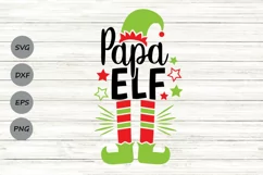 Papa Elf Svg, Christmas Svg, Elf Svg, Dad Svg, Elf Hat Svg. Product Image 1