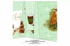 St. Patricks Day Digital Paper Pack Travel Girl Fashion Product Image 3