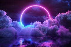 Colorful Ring Clouds Background Wallpaper Product Image 1