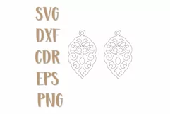 Jewelry Svg, Earrings SVG, Boho Earrings Laser cut. Product Image 2