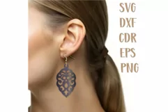 Jewelry Svg, Earrings SVG, Boho Earrings Laser cut. Product Image 3