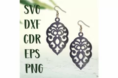 Jewelry Svg, Earrings SVG, Boho Earrings Laser cut. Product Image 4