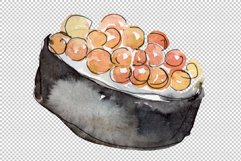 Sushi set Philadelphia watercolor png Product Image 7