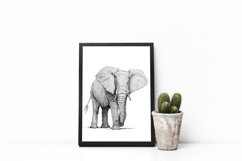 Hand drawn wild Elephant Product Image 1