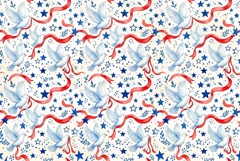 white doves red ribbons and blue star Memorial Day Product Image 1