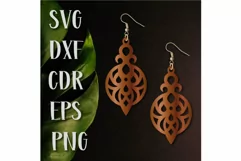 Teardrop Earrings Svg, Boho Earrings png, Earrings laser cut Product Image 1