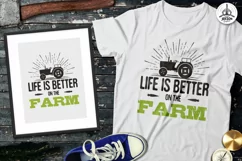 Organic Farm Logo & Eco Food Retro Badge / SVG Cricut File Product Image 1