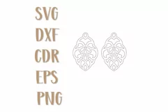 Boho Earrings Svg, Earrings png, Earrings laser cut template Product Image 2