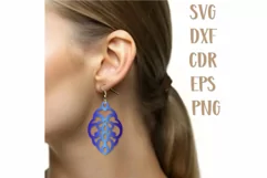 Boho Earrings Svg, Earrings png, Earrings laser cut template Product Image 3