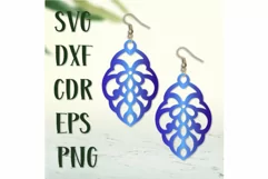 Boho Earrings Svg, Earrings png, Earrings laser cut template Product Image 4
