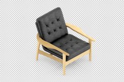 Isometric Arm Chair 3D isolated render Product Image 1