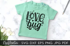 Love Bug SVG Valentines Day Baby Kids V-Day Lovebug Product Image 2