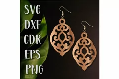 Earrings SVG, Teardrop Earrings, laser cut Jewelry Gift Svg Product Image 1