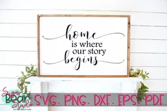 Home Is Where Our Story Begins | A Family Quote SVG Product Image 3