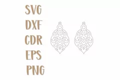 Earrings SVG, jewelry Laser cut, leather earrings, keychains Product Image 2