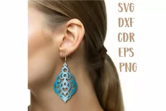 Earrings SVG, jewelry Laser cut, leather earrings, keychains Product Image 3