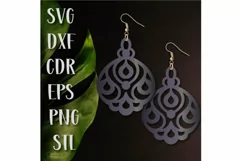 Earrings SVG DXF, Earrings Cricut, Earrings Laser cut files. Product Image 1