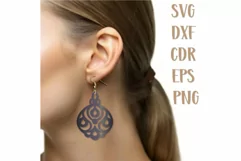 Earrings SVG DXF, Earrings Cricut, Earrings Laser cut files. Product Image 3