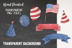 USA 4th July Watercolor 12 Elements Celebration BBQ Party Product Image 3