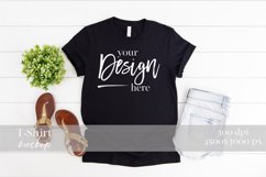 Black T-Shirt Mockup | 3001 Bella and Canvas Tshirt Mock up Product Image 1