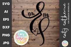 Mr &amp; Mr Ampersand Wedding Anniversary SVG Cut File Product Image 1