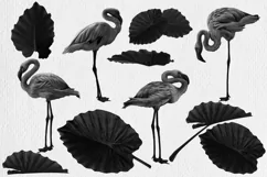 Flamingo and Tropic Leaves Brushes for Photoshop, Procreate Product Image 3