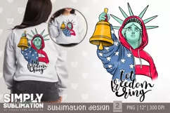 Statue of Liberty |Let Freedom Ring| Sublimation | Png Product Image 1